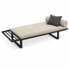 Steel Garden Daybed Lounger, studio view with cushions