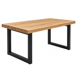 Loft Dining Table with Steel U-Frame, studio view