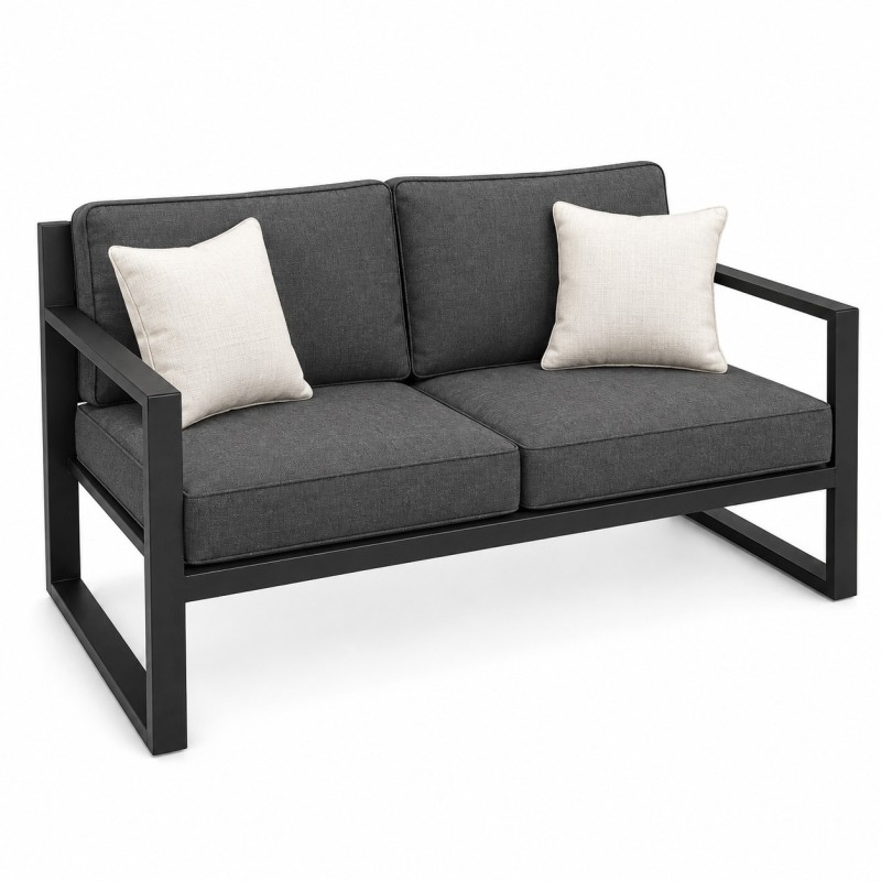 Loft Garden Sofa, studio view with cushions