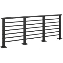 Modern Balcony Railing with Horizontal Bars, studio view