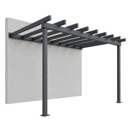 Steel Terrace Pergola with Open Rafters, studio view