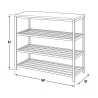 Regał na buty w stylu loft z otwartą ramą stalową, rysunek liniowy