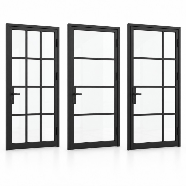 Divisions de la porte d'atelier : régulière, horizontale et asymétrique, en concepts