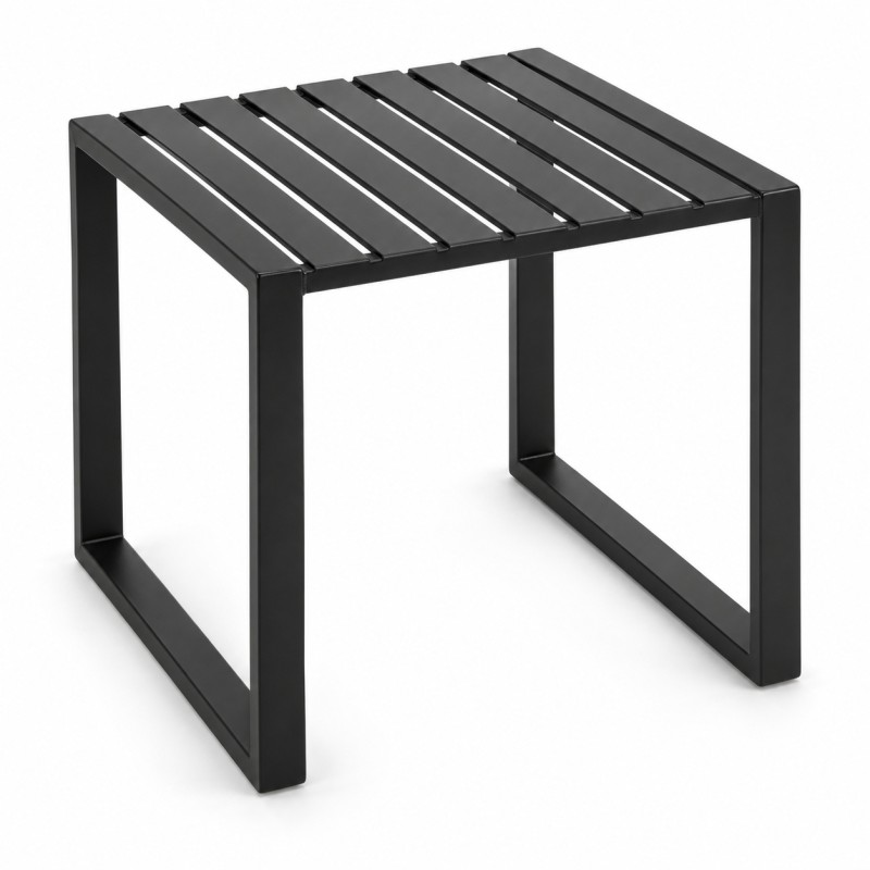 Garten-Beistelltisch aus Stahl, Studioansicht