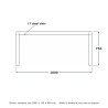 Steel Garden Dining Table, line drawing with standard dimensions