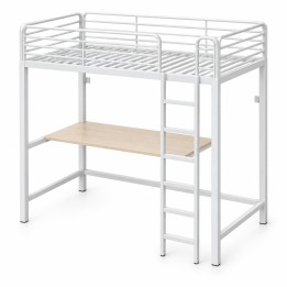 Hochbett mit Schreibtisch und abgerundetem Geländer, Studioansicht