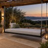 Matelas d'extérieur pour lits de jardin en acier, sur le lit suspendu sous une pergola