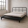 Loft Platform Bed 160, in a bright loft bedroom with a brick wall