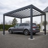 Pérgola Carport de Acero, sobre un coche en la entrada