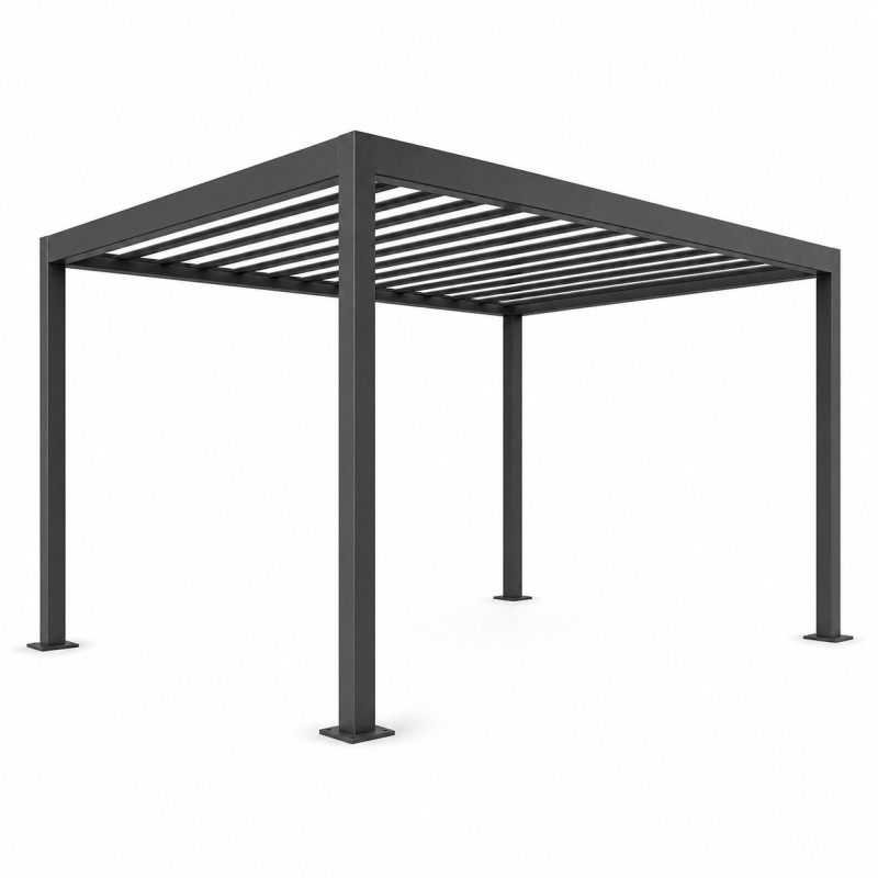 Pergola-Carport aus Stahl, Studioansicht