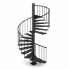 Escalera de caracol de acero soldado, vista de estudio