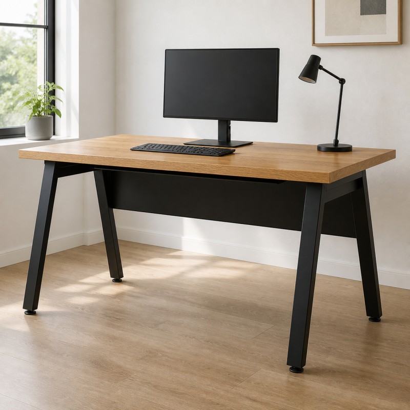 Industrial Loft Desk, in a bright home office
