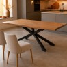 Tavolo da Pranzo con Gambe Spider, in cucina con sedie imbottite