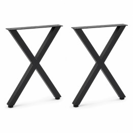 Pieds de table en X (paire), vue studio