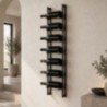 Wall-Mounted Steel Wine Rack, on a plaster wall in a bright interior