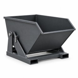 Benne basculante en acier pour déchets de production, vue studio