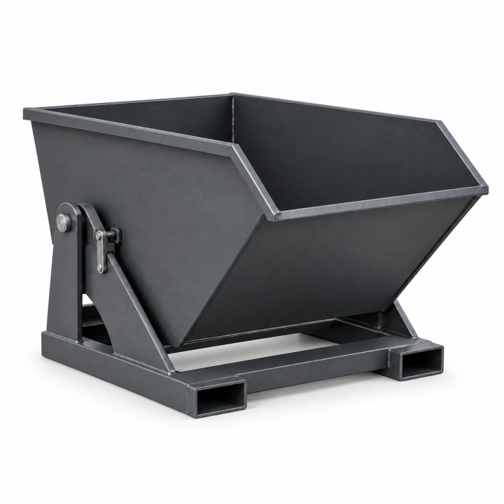 Self-Dumping Steel Hopper for Production Waste, studio view