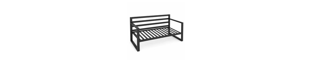 Metal garden furniture made to measure: seating and loungers