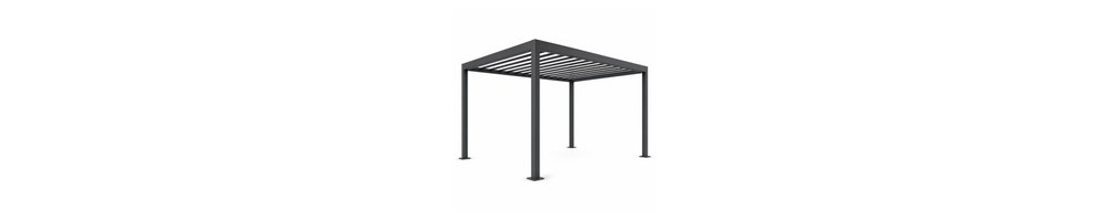 Metal pergolas and canopies in welded steel: made to measure